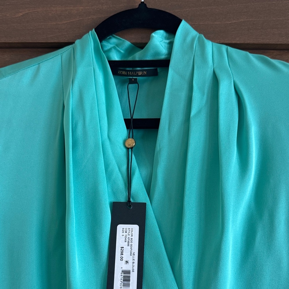 Kobi Halperin Elegant Teal Women's Top - Picture 6 of 9